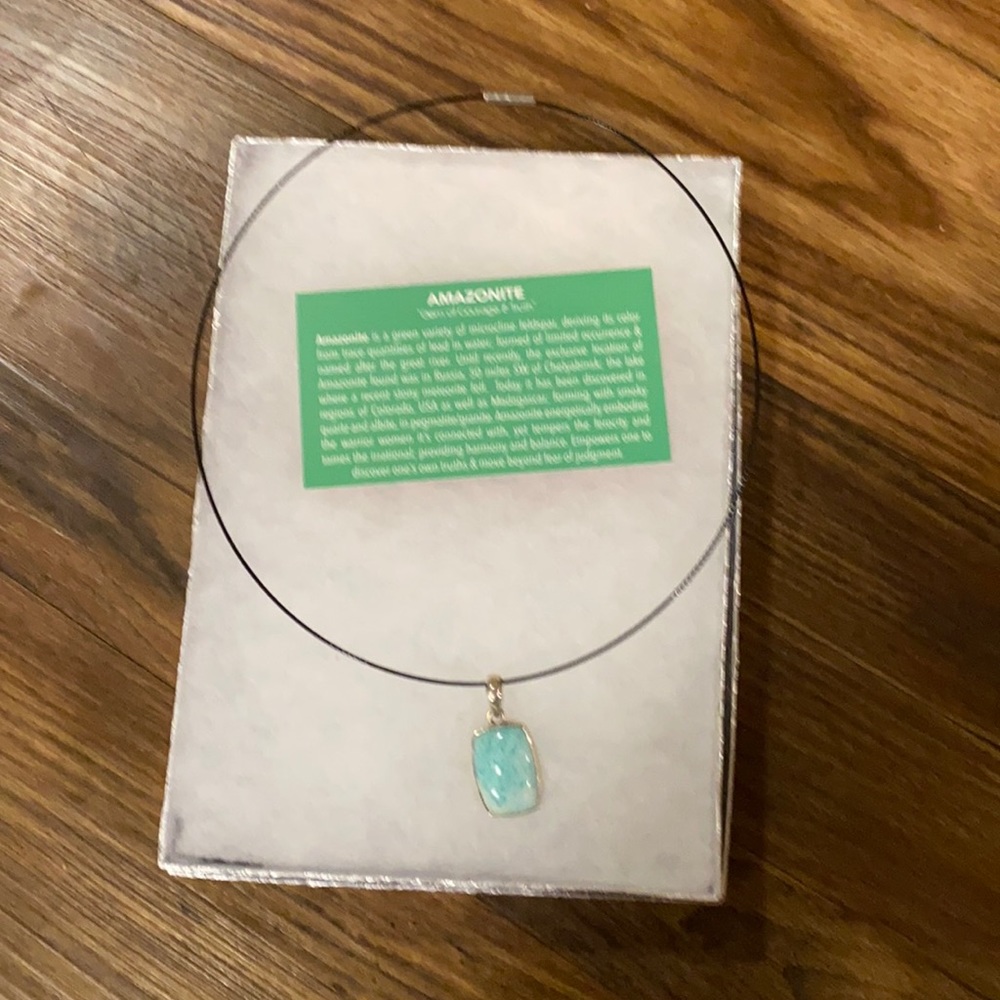 Never worn beautiful Amazonite necklace!